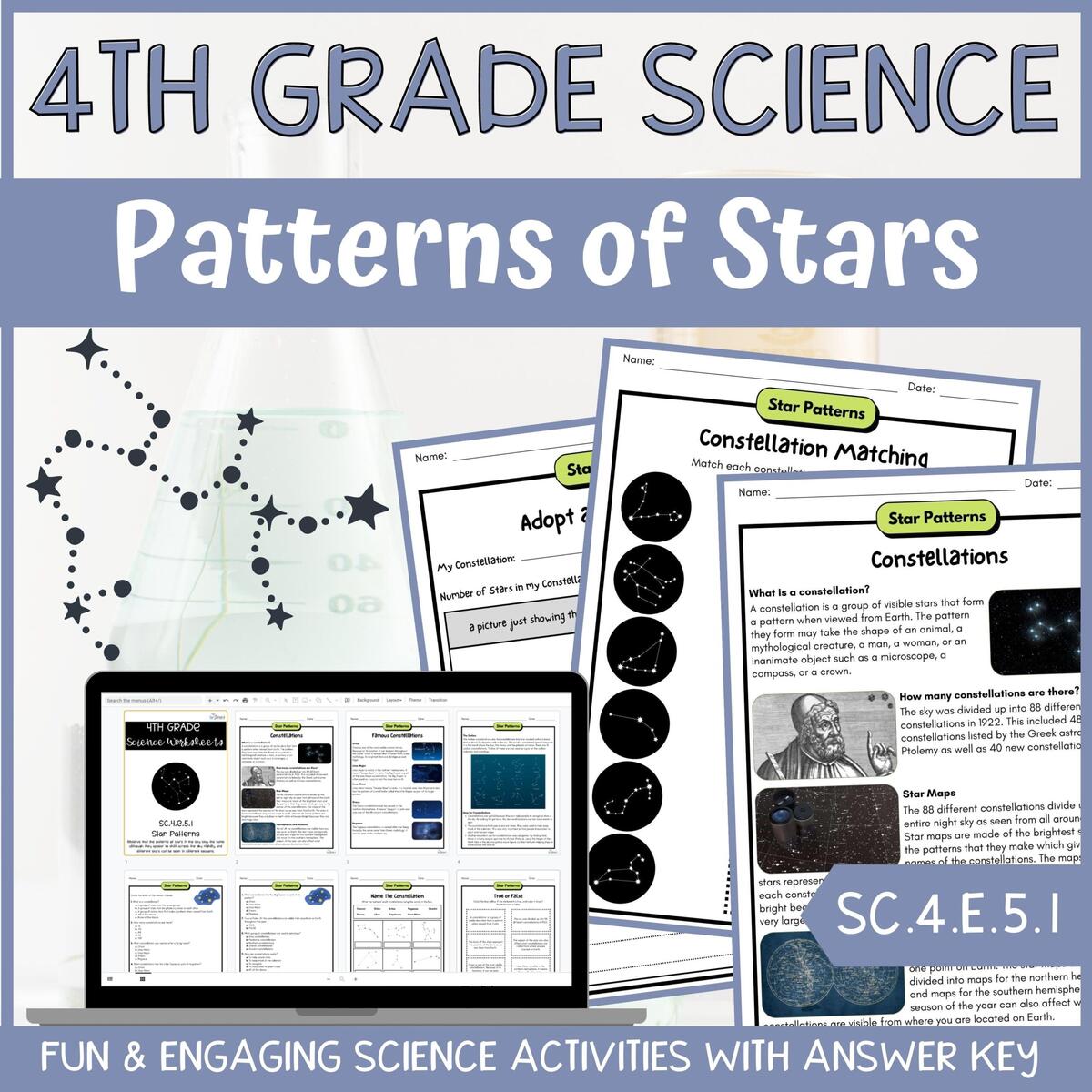 Patterns Of Stars Activity Answer Key 4th Grade Earth Space Science Classful Patterns Of Stars Activity Answer Key 4th Grade Earth Space Science Classful