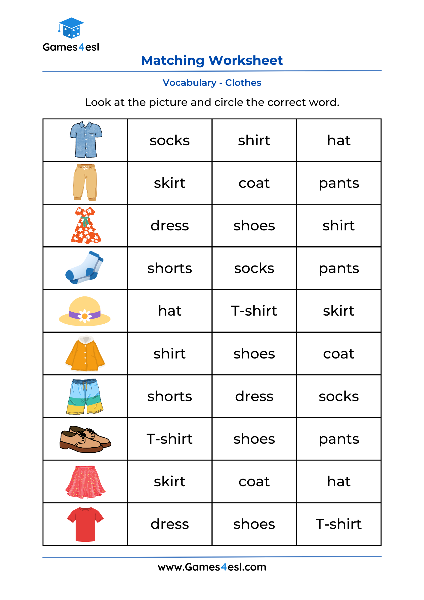 Vocabulary Matching Worksheet Free Printable Digital PDF
