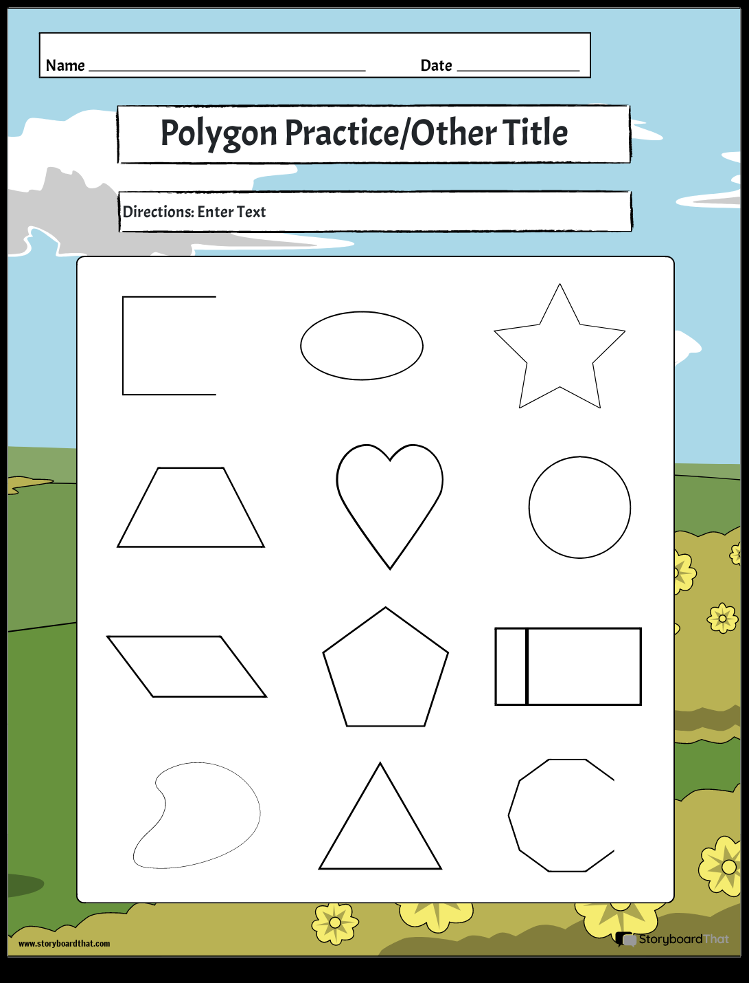 Polygon Worksheets Create Print With Storyboard That