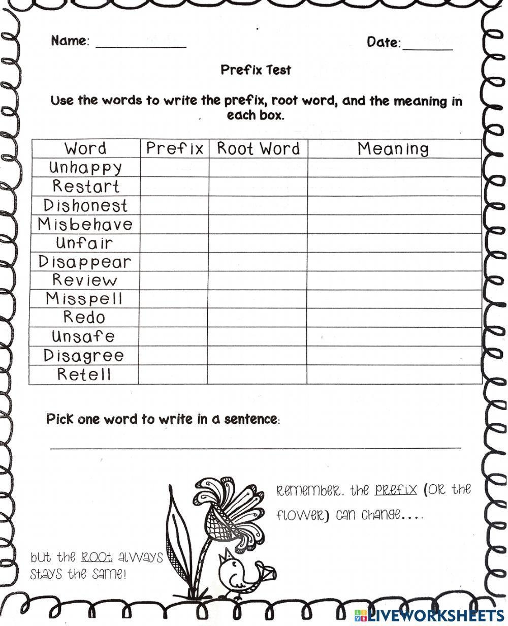 Prefix And Suffix Worksheets And Exercises Englishan
