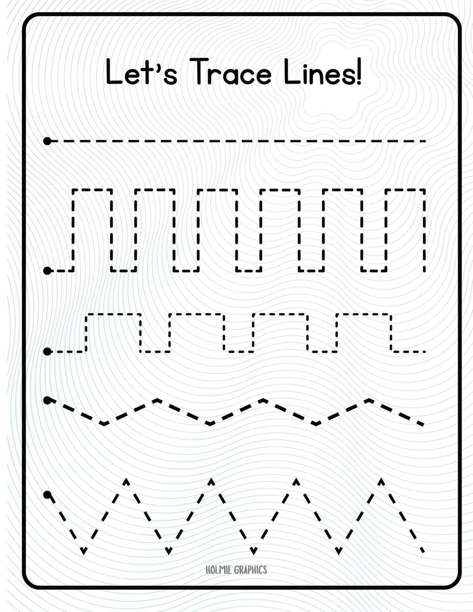 Preschool Tracing Worksheets Lines Emotions PDF Download Etsy