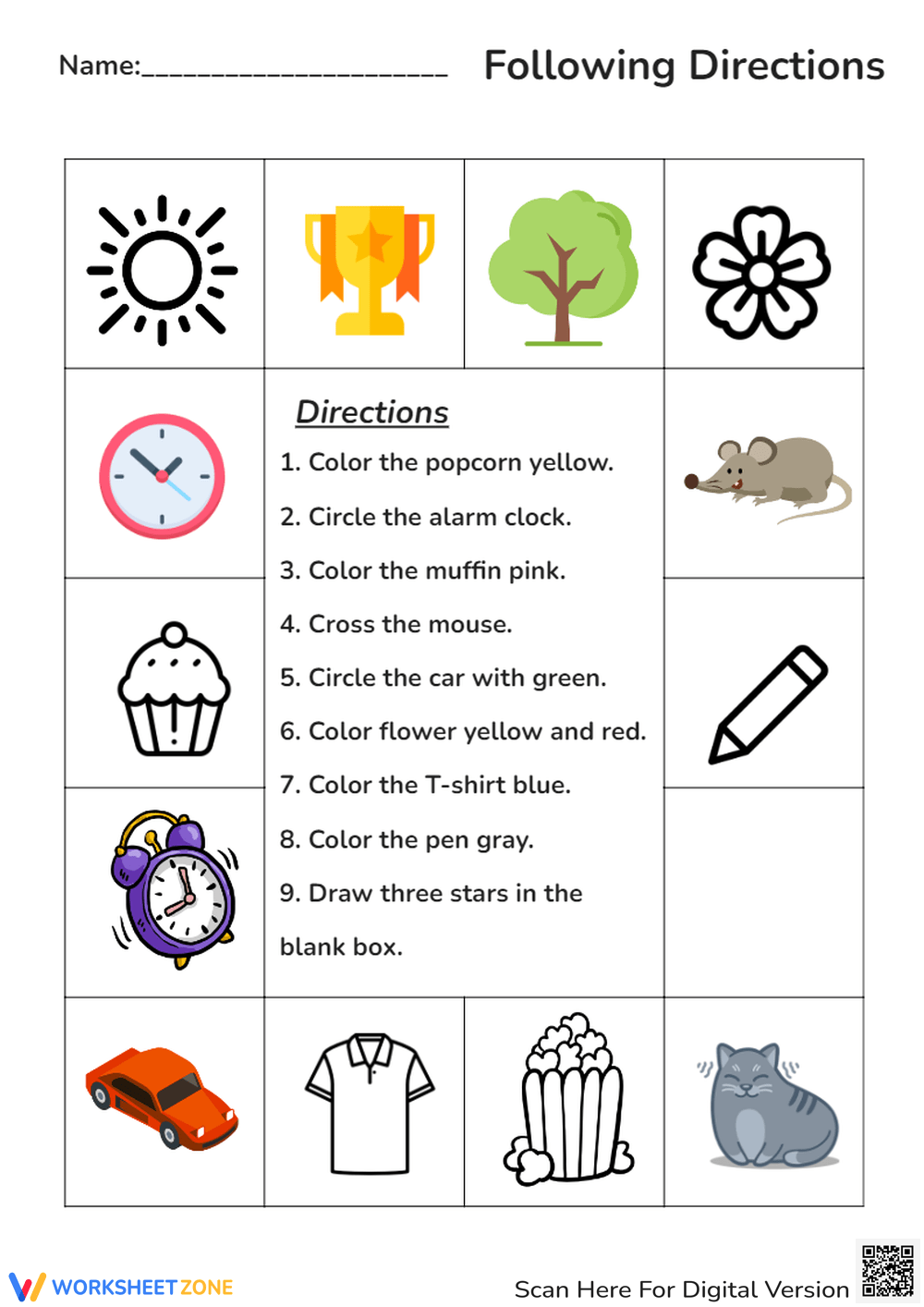 Printable 2nd Grade Following Directions Worksheets Following Directions Worksheets Storyboard That