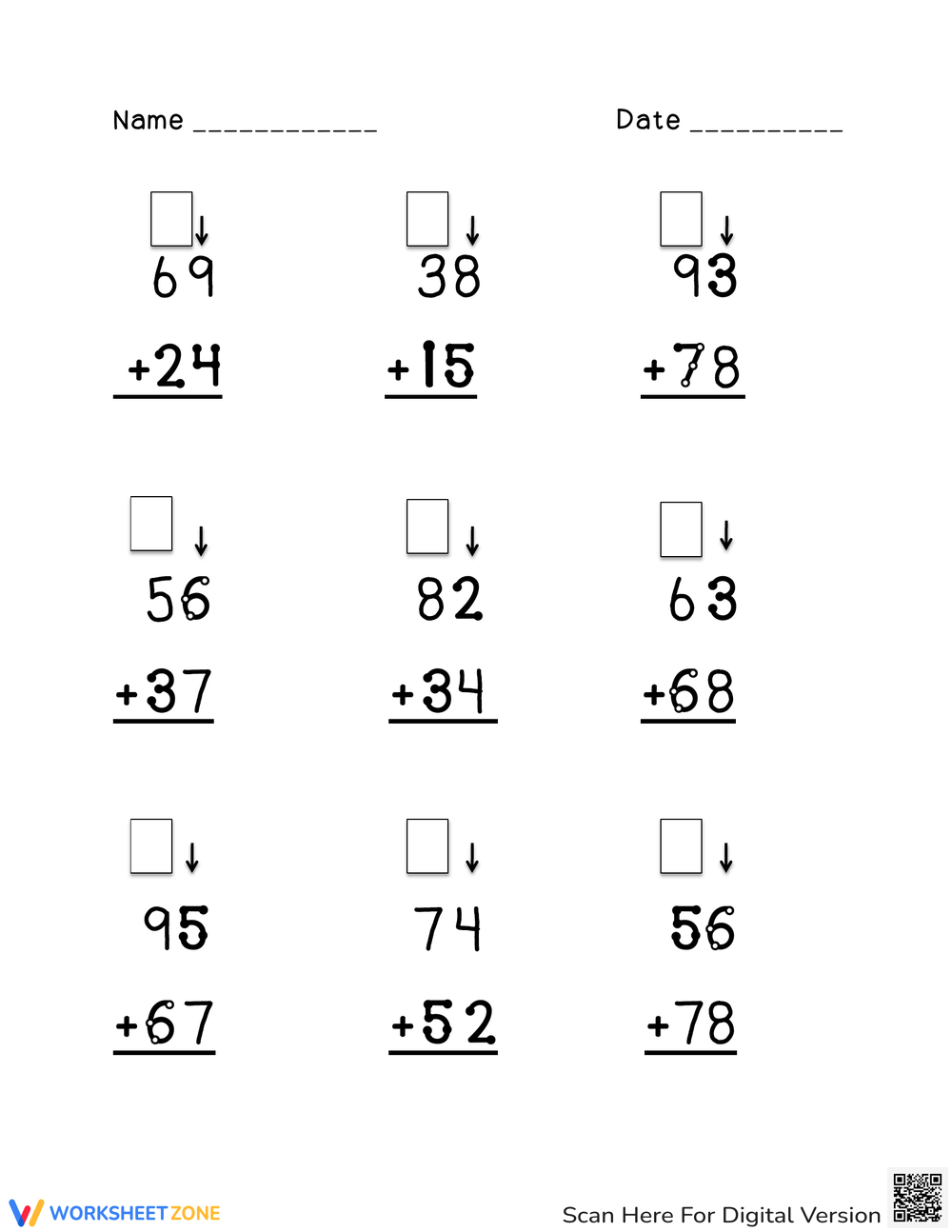 Printable 2nd Grade Touch Math Worksheets Printable 2nd Grade Touch Math Worksheets