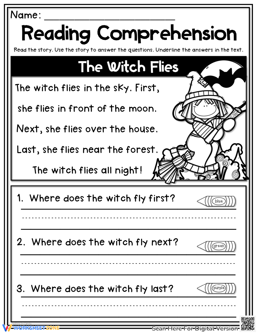 Printable 3rd Grade Halloween Worksheets