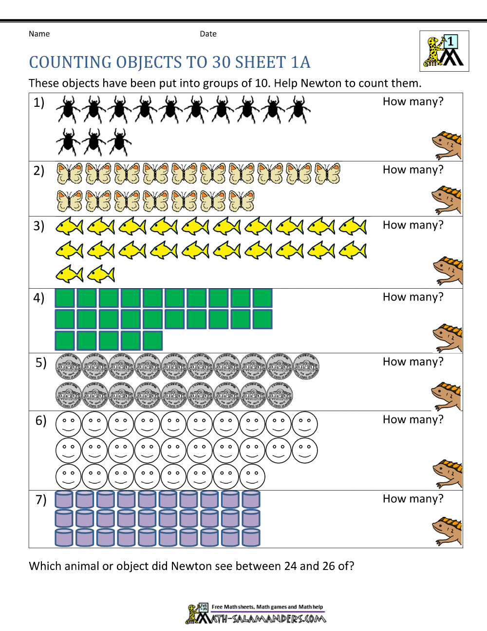 Free Missing Numbers 1 30 Worksheet