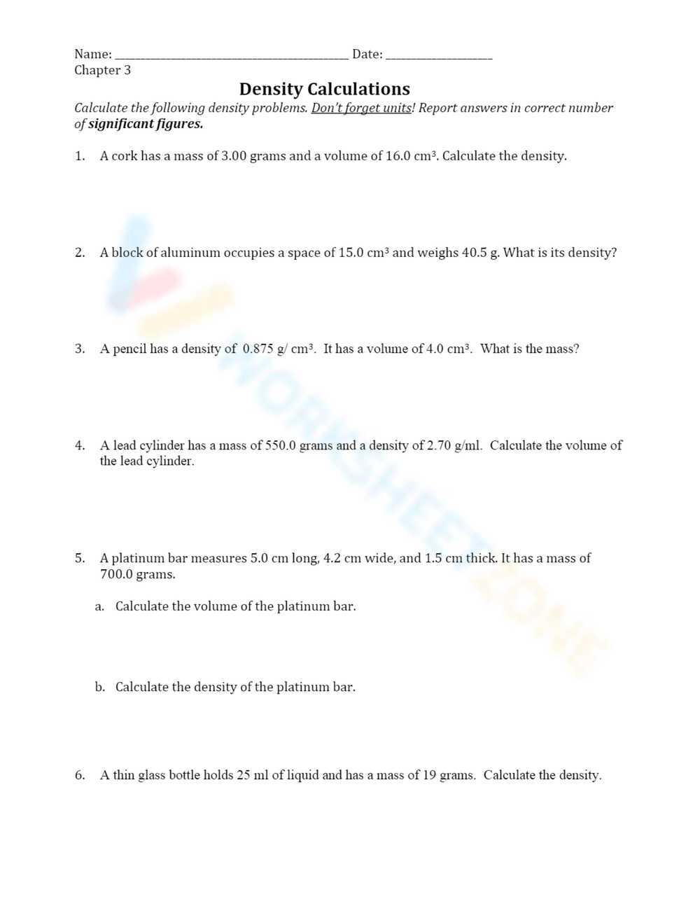 Printable Density Worksheets Free Printable Density Worksheets Density Of Matters Worksheets Library