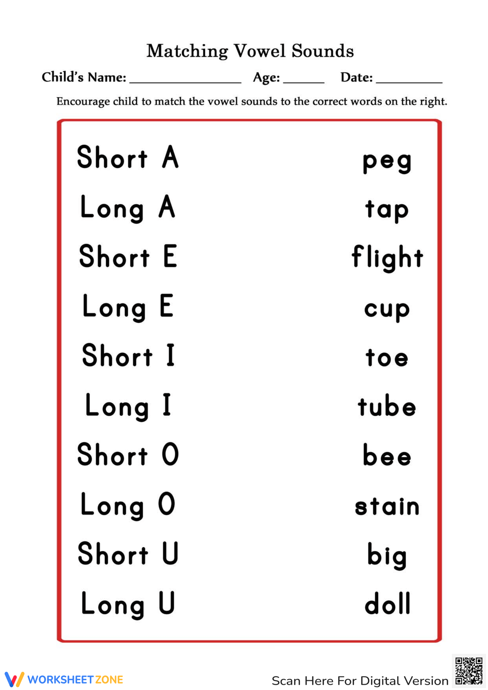 Printable Long And Short Vowels Worksheets Download Long And Short Vowels Worksheets 24 Printables