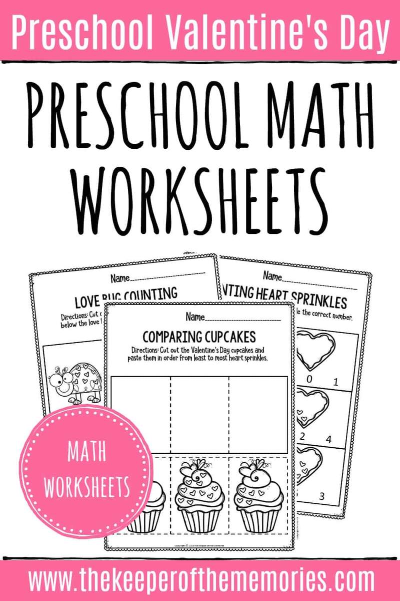 Printable Math Valentine S Day Preschool Worksheets Printable Math Valentine S Day Preschool Worksheets
