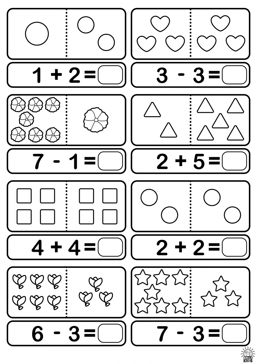 Printable Math Worksheets For Kids Amax Kids Free Math Worksheets