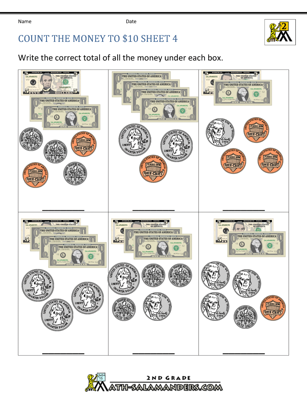 Money Worksheets 3rd Grade Money Challenges