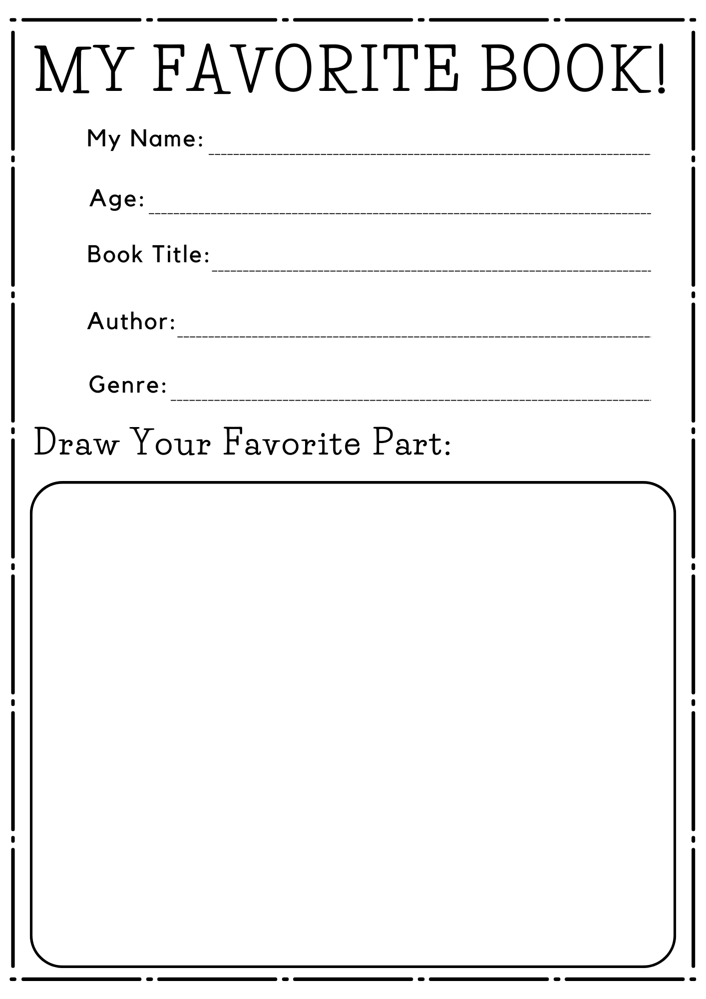 Printable My Favorite Book Activity Worksheet Kindergarten Made By Teachers Favorite Book Free Printable Simply Kinder
