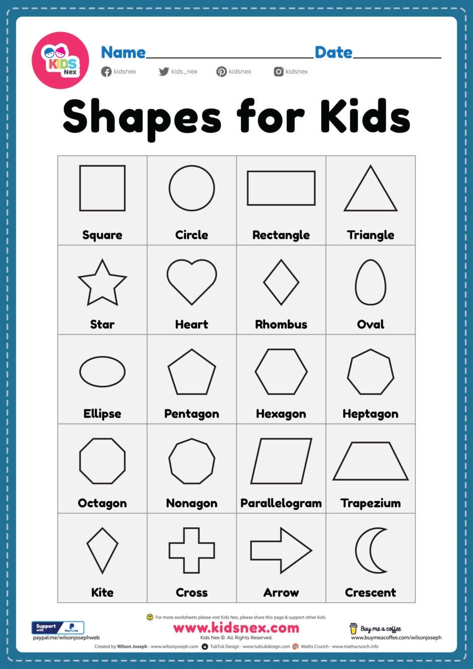 Printable Shapes For Preschool Free Printable PDF For Kids Shapes Worksheets