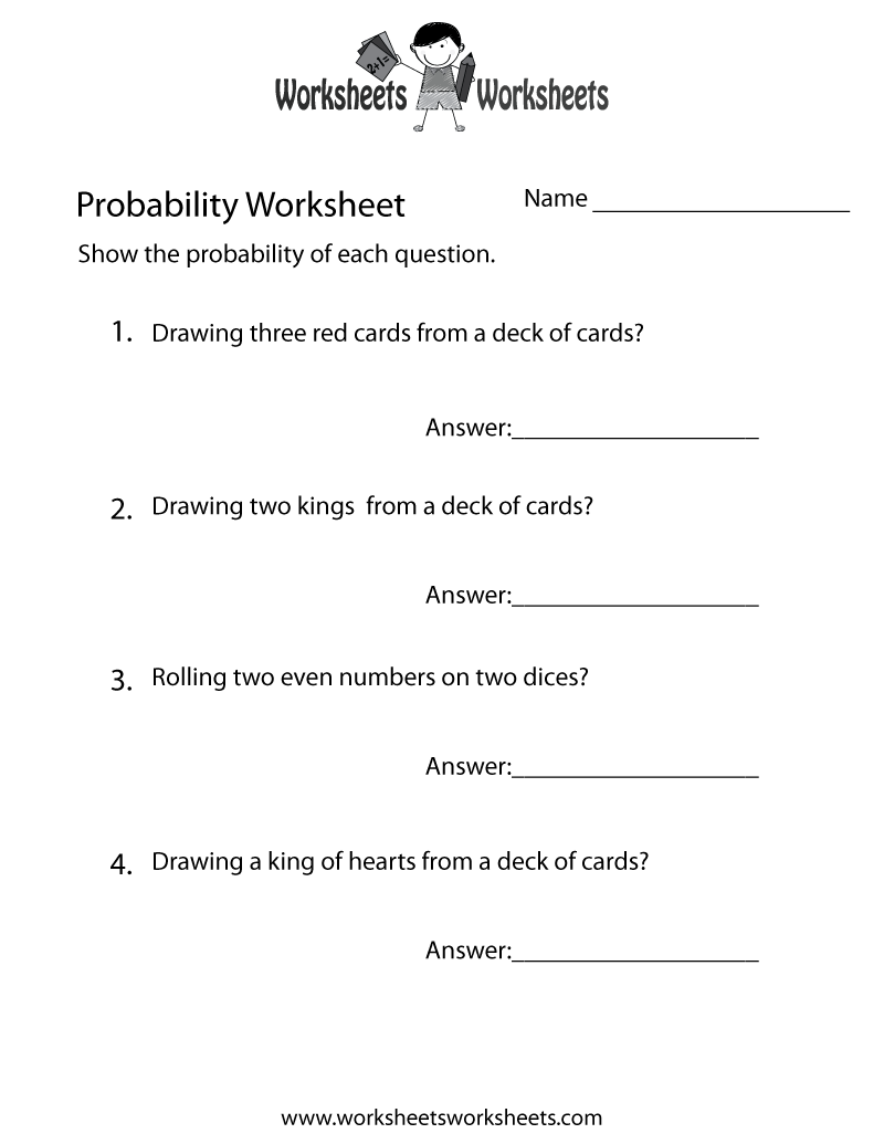 Probability Practice Worksheet Worksheets Worksheets Probability Practice Worksheet Worksheets Worksheets