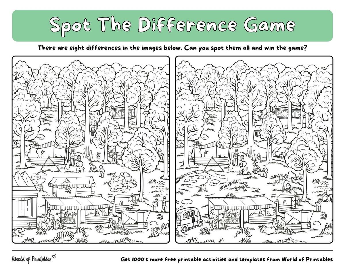 Products Printable 100 Hidden Object Picture Puzzles Activity Worksheets Library