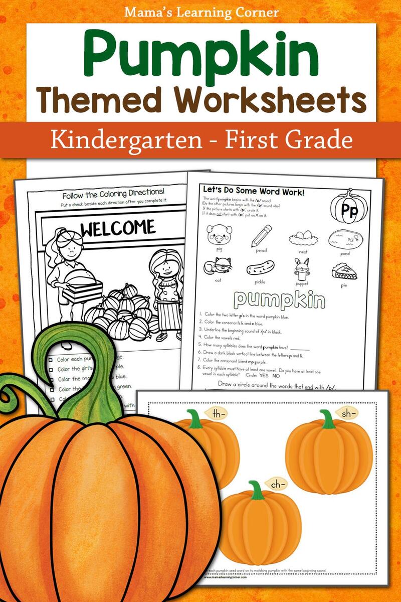 Pumpkin Worksheets For Kindergarten And 1st Grade 31 Pages Printable Packet Pumpkin Worksheets For Kindergarten And 1st Grade 31 Pages Printable Packet