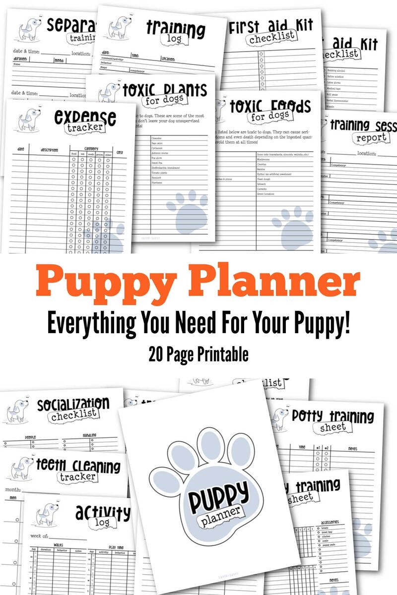 Puppy Planner Printables 20 Pages Savor Savvy Puppy Planner Printables 20 Pages Savor Savvy