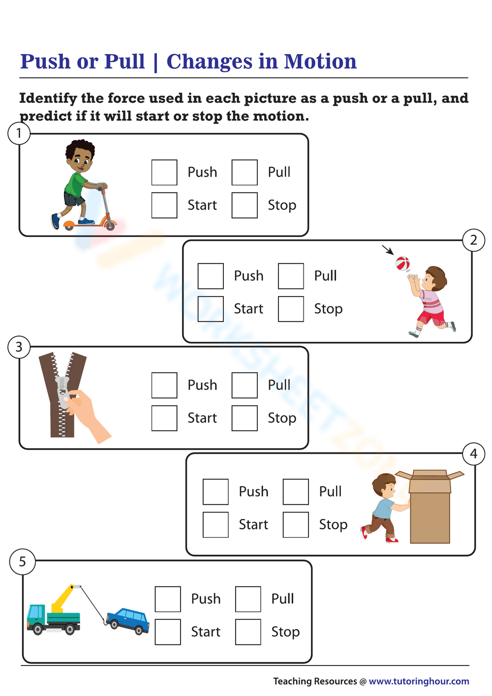 Push And Pulls Worksheets Printable Push And Pulls Worksheets Printable