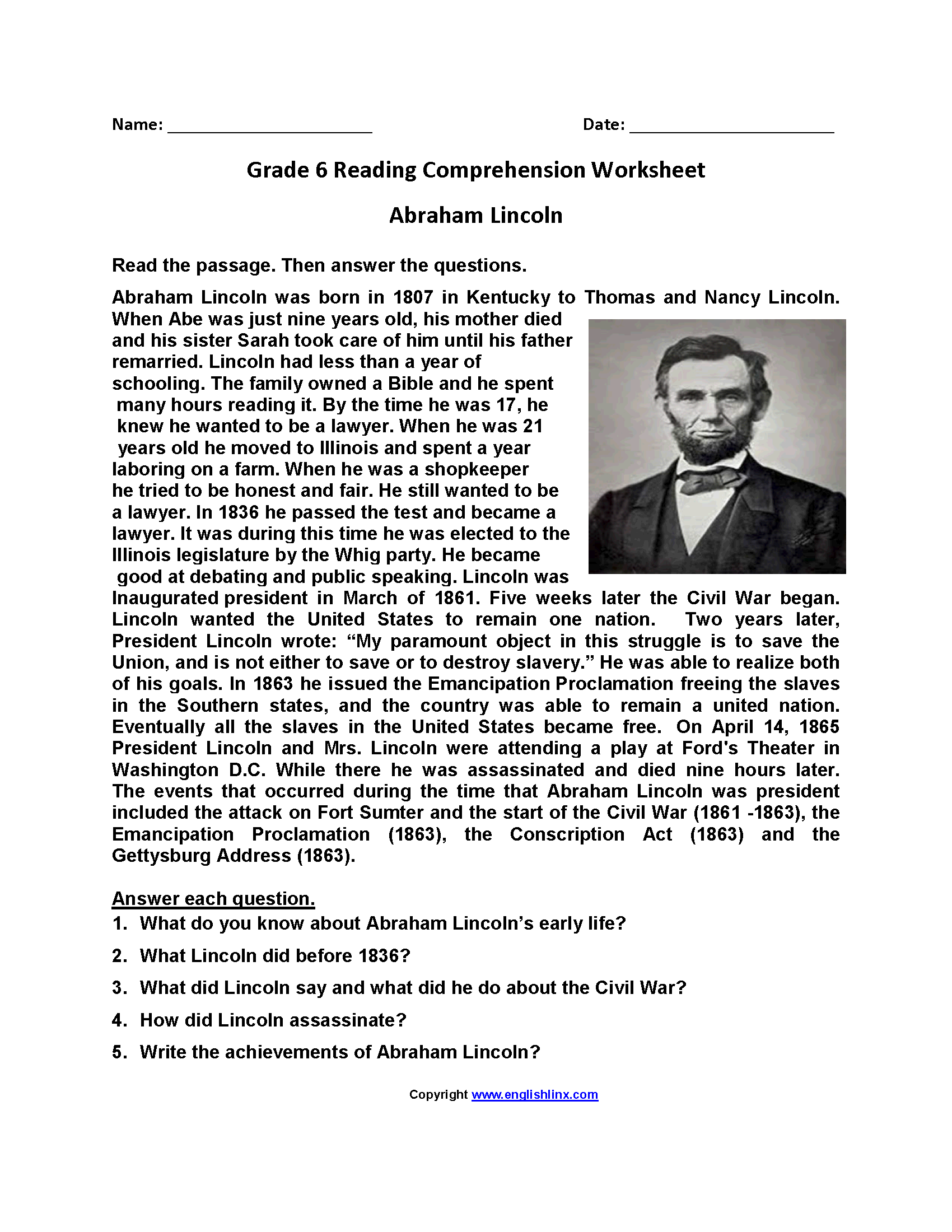 Reading Worksheets Printable Reading Skills By Grade Topic