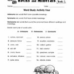 Rocks Minerals 7 Word Study Activities Grades 4 6 Worksheets Library