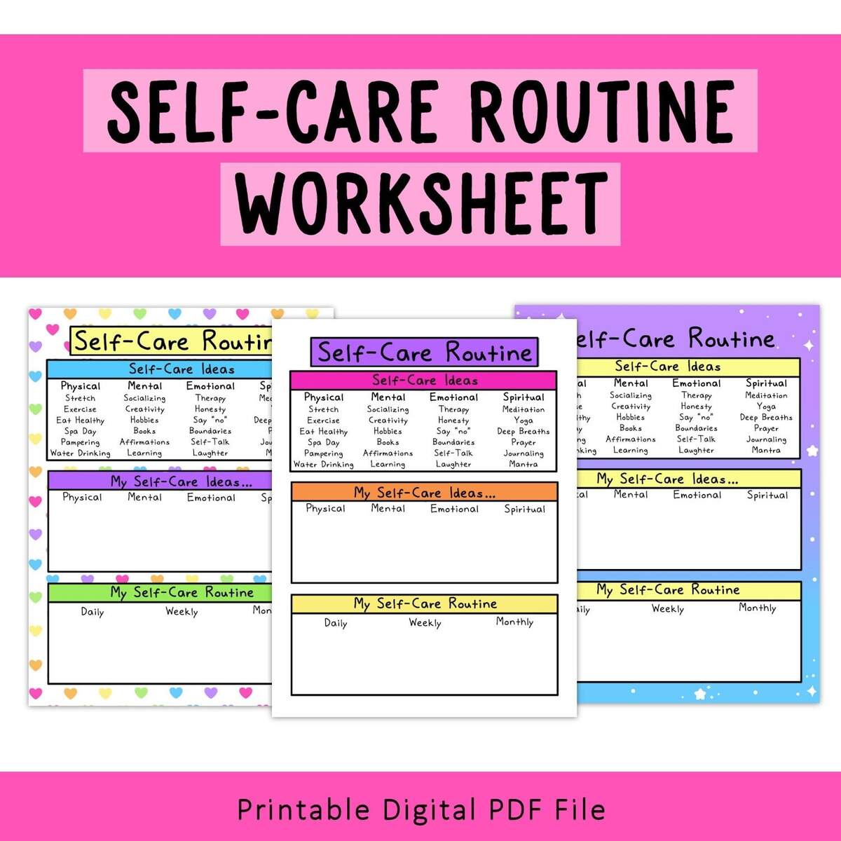 Self Care Routine Worksheet Printable Self Love Love Yourself Etsy Sweden Self Care Routine Worksheet Printable Self Love Love Yourself Etsy Sweden
