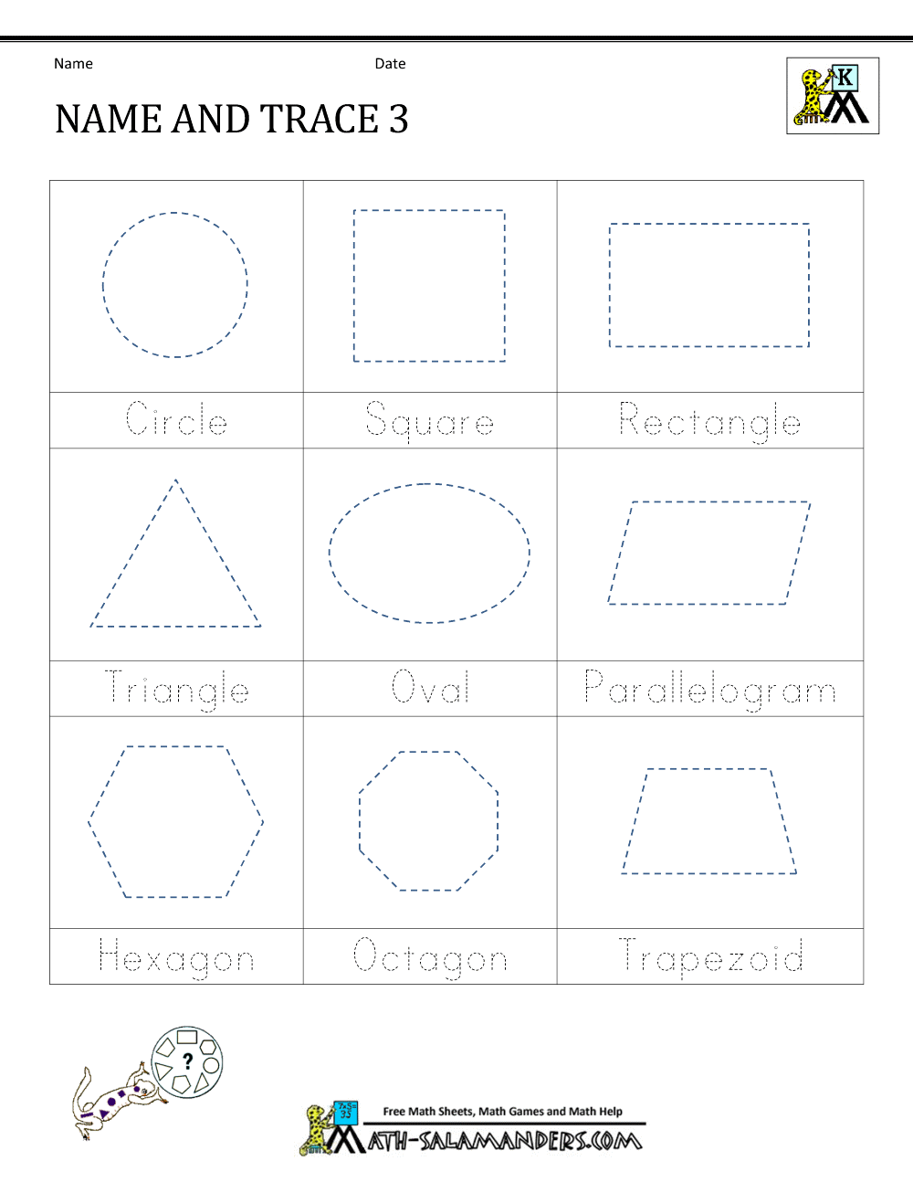 Shape Tracing Worksheets Kindergarten Free Custom Printable Shapes Worksheet Templates Canva