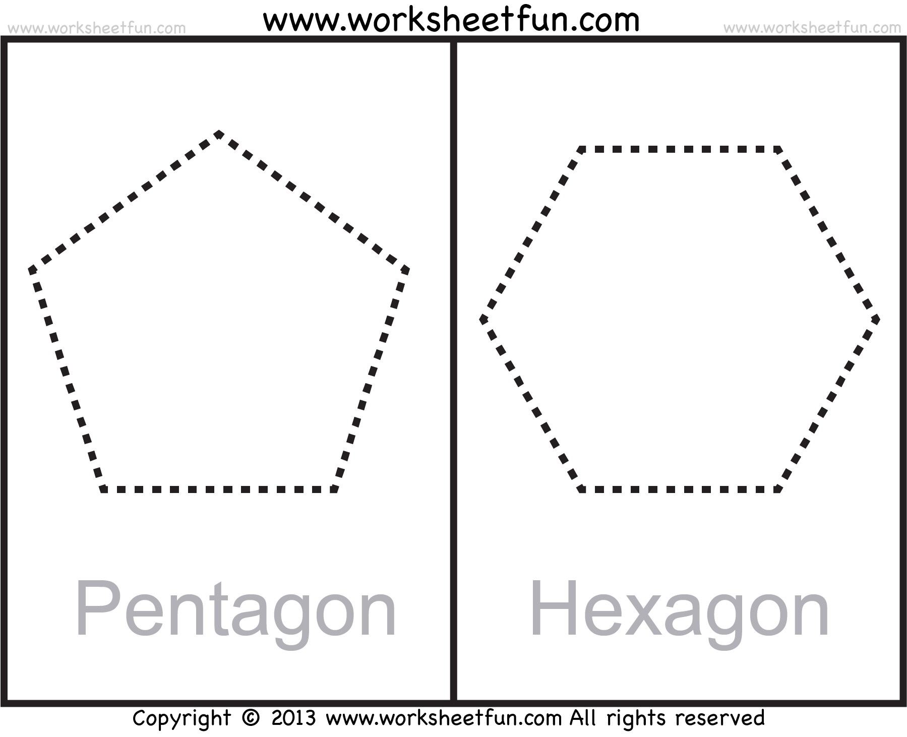 Counting Sides And Corners Of Pentagon Hexagon And Octagon Free Printables For Kids