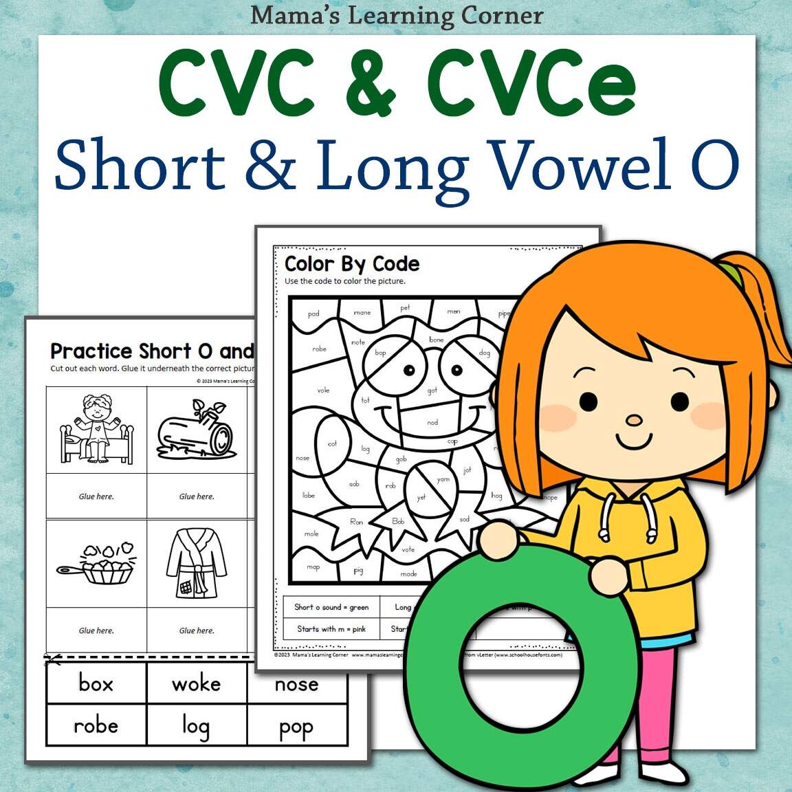 Short O And Long O Worksheet Packet Mamas Learning Corner Long O Worksheets 4 Free Printables Literacy Learn