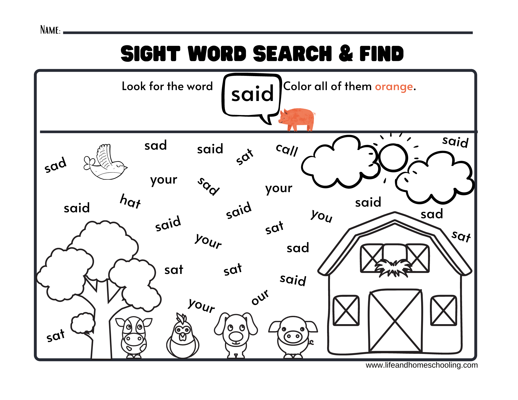Sight Words Printable Activity Worksheets Made By Teachers Free Printable Sight Word Play Worksheet