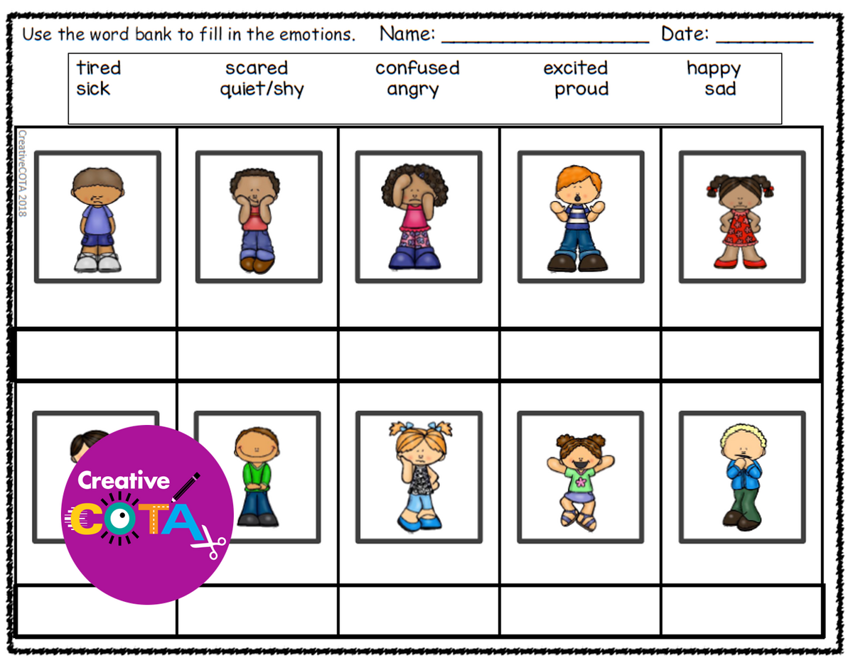Free Social Emotional Learning Worksheets Elementary