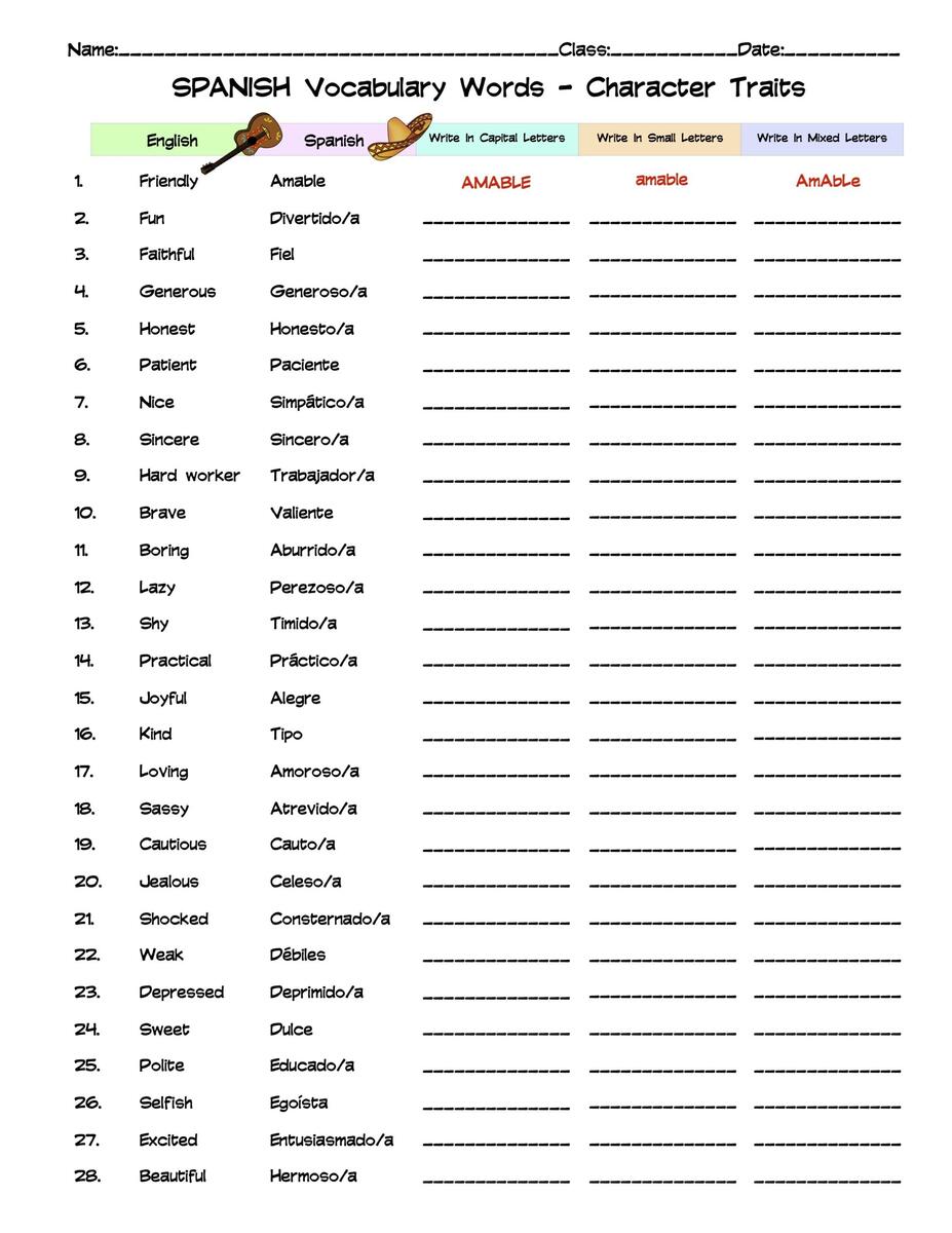 Spanish Self Esteem Worksheet Mis Fortalezas My Strengths Worksheet