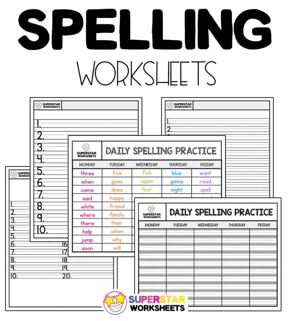 Free And Customizable Spelling Templates