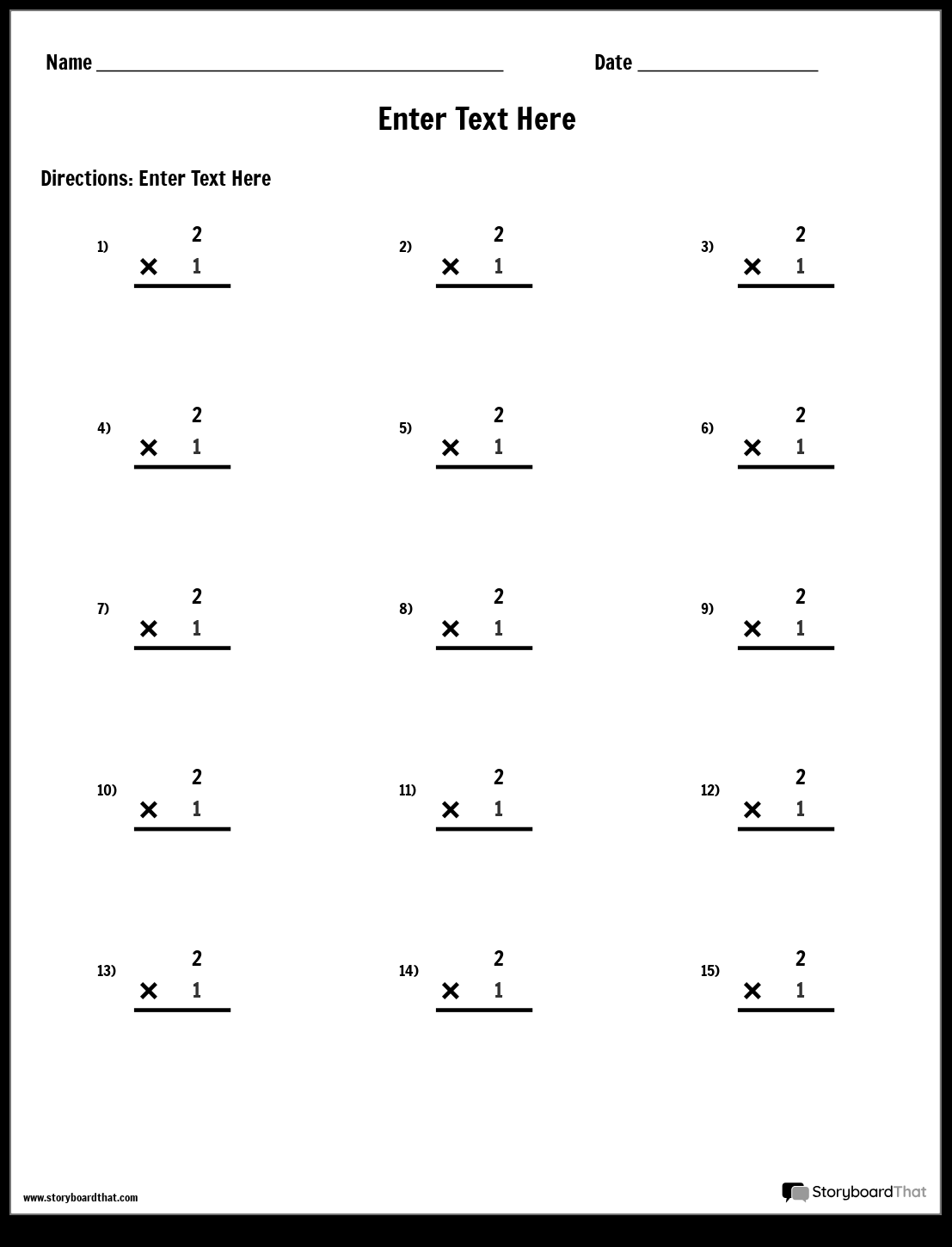 Storyboard That Multiplication Worksheet Creator 2025