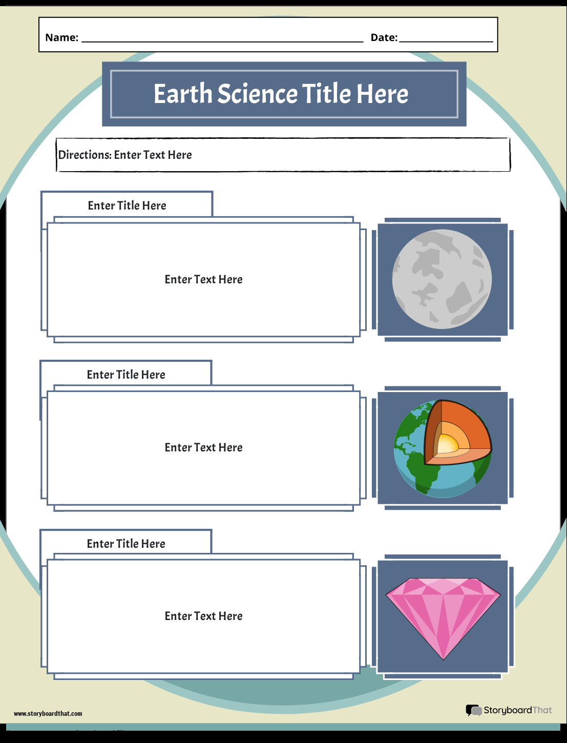 Storyboard That S Earth Science Worksheets Free Printable Quiz Worksheet Earth Science S 4 Main Branches Study