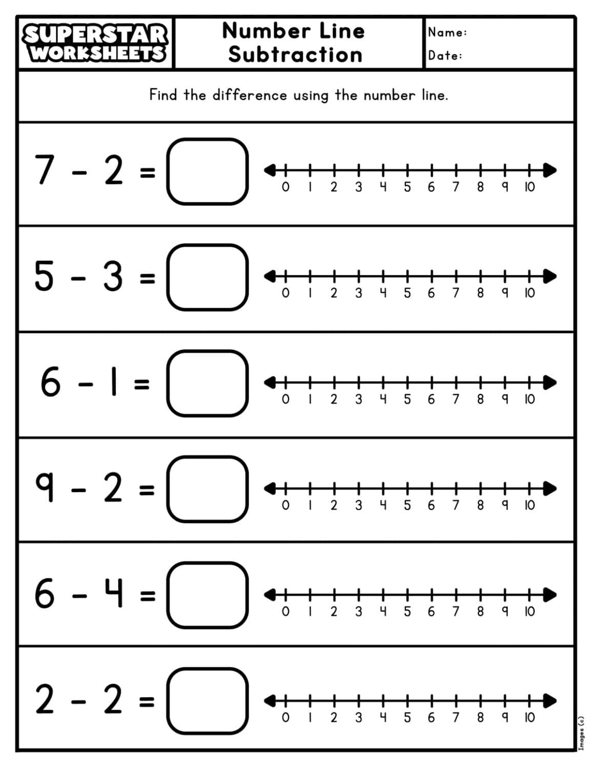 Subtraction Worksheets Superstar Worksheets