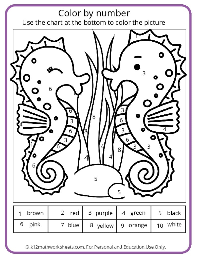 Color By Number Free Printables The Typical Mom
