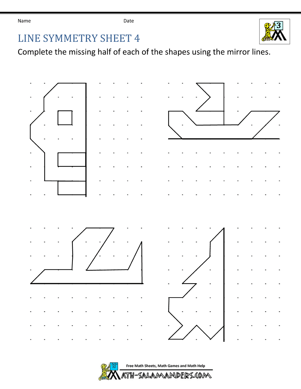 Symmetry Worksheets