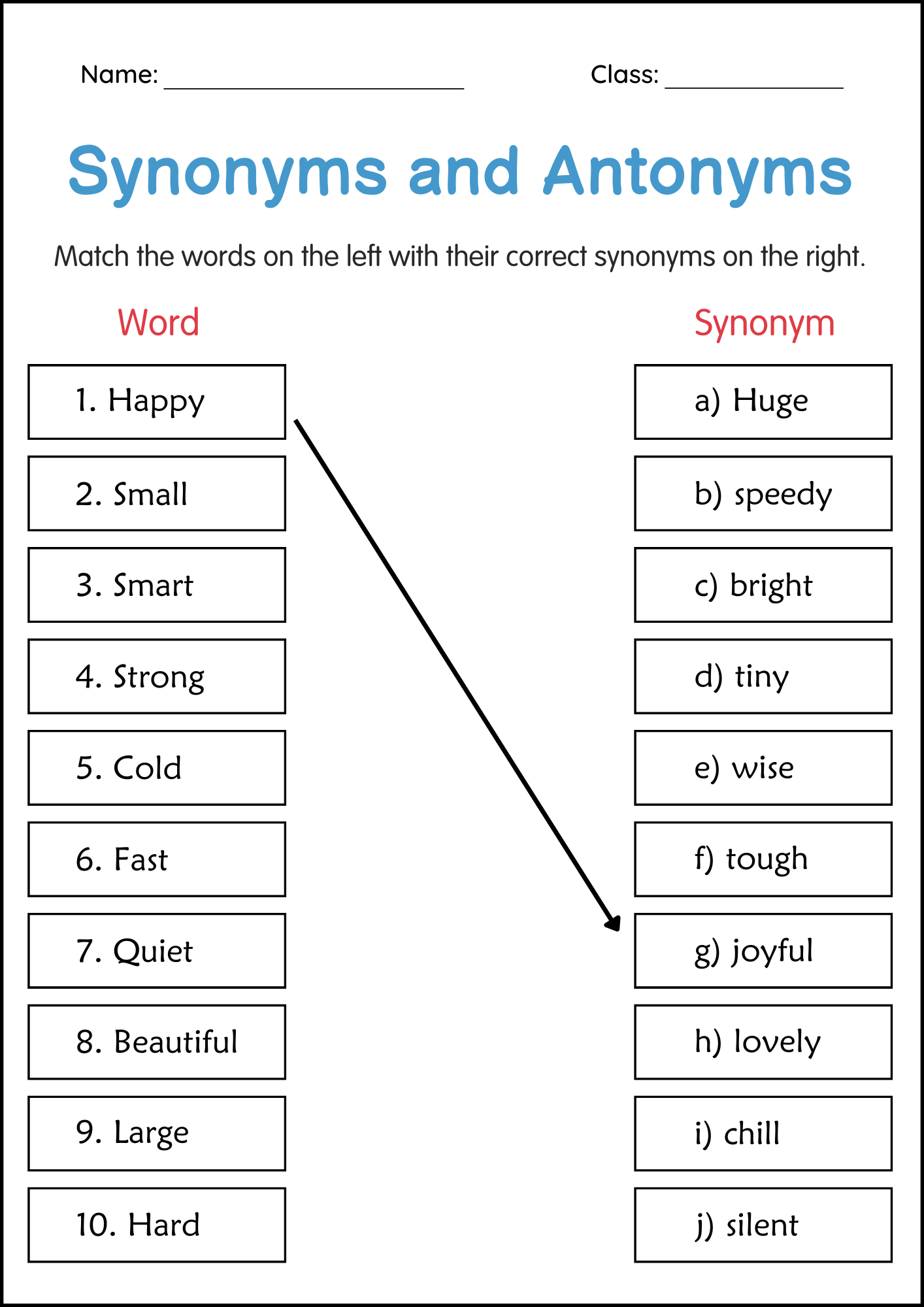 Printable Kindergarten Synonyms And Antonyms Worksheets Download