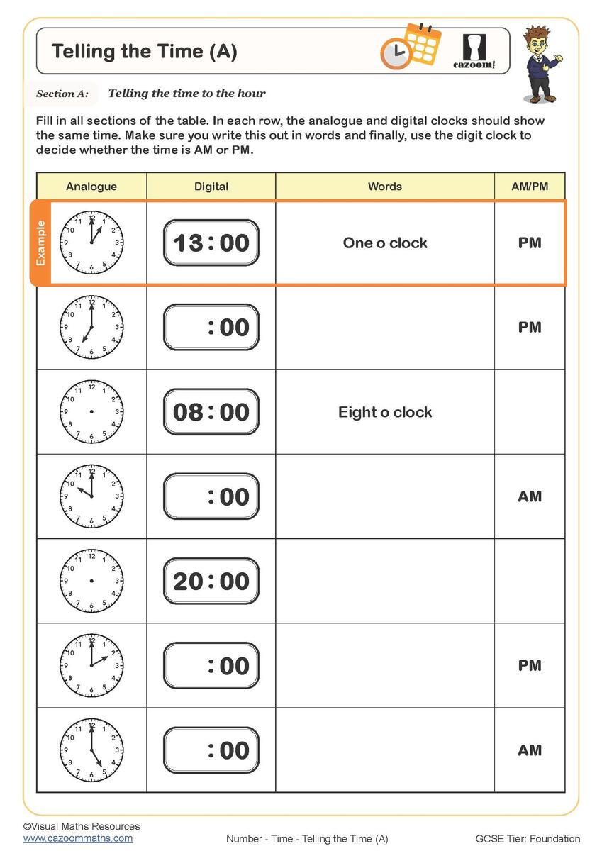 Telling The Time Worksheets Printable Worksheets On Time PDF And Free Samples Downloads Cazoom Maths 60 Free Telling Time Worksheets Teach Prints