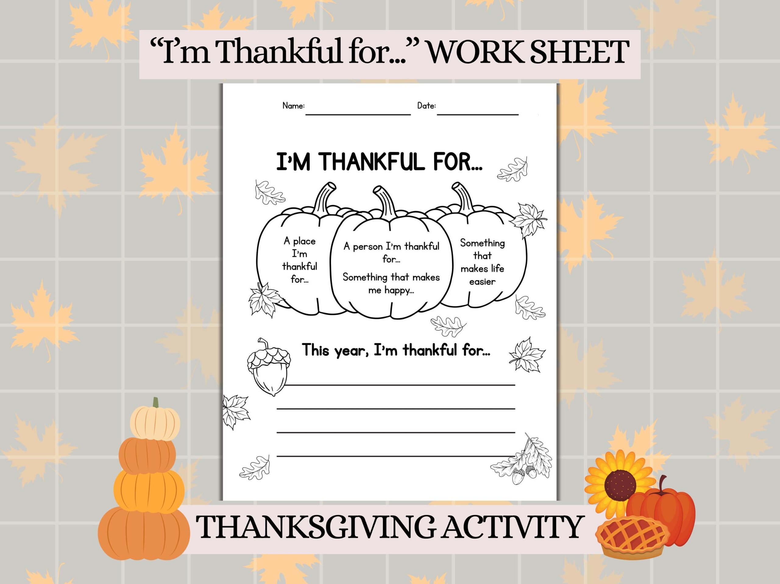 Thanksgiving I M Thankful For Worksheet Printable Gratitude Activity For Kids Classroom Homeschool Fall Family Gathering Etsy Israel Thanksgiving I M Thankful For Worksheet Printable Gratitude Activity For Kids Classroom Homeschool Fall Family Gathering Etsy Israel