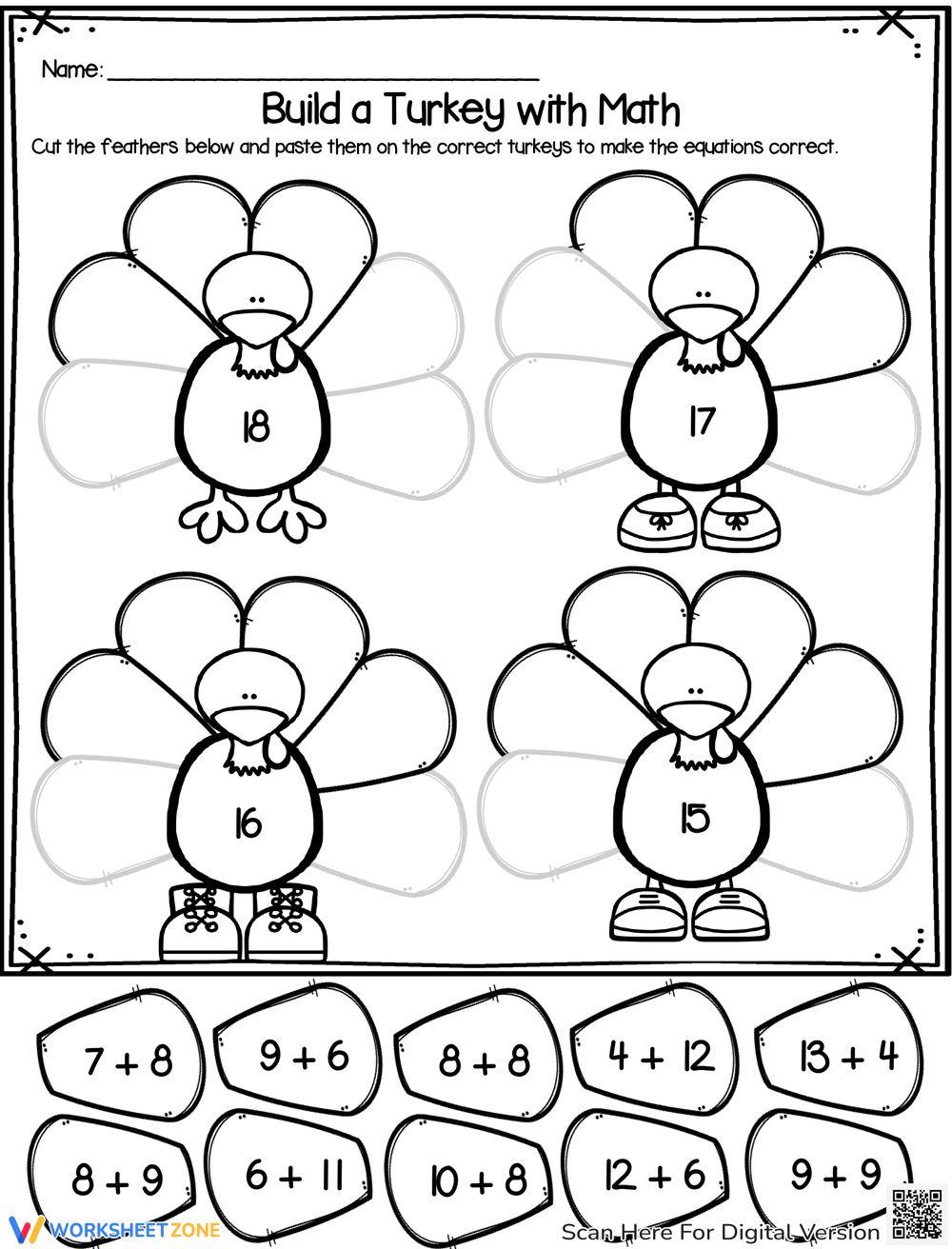 Thanksgiving Math Worksheets Printable Thanksgiving Math Worksheets Printable