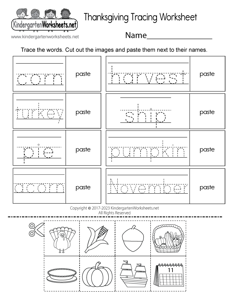 Thanksgiving Tracing Worksheet Free Printable Digital PDF Thanksgiving Worksheets Free Printables Superstar Worksheets