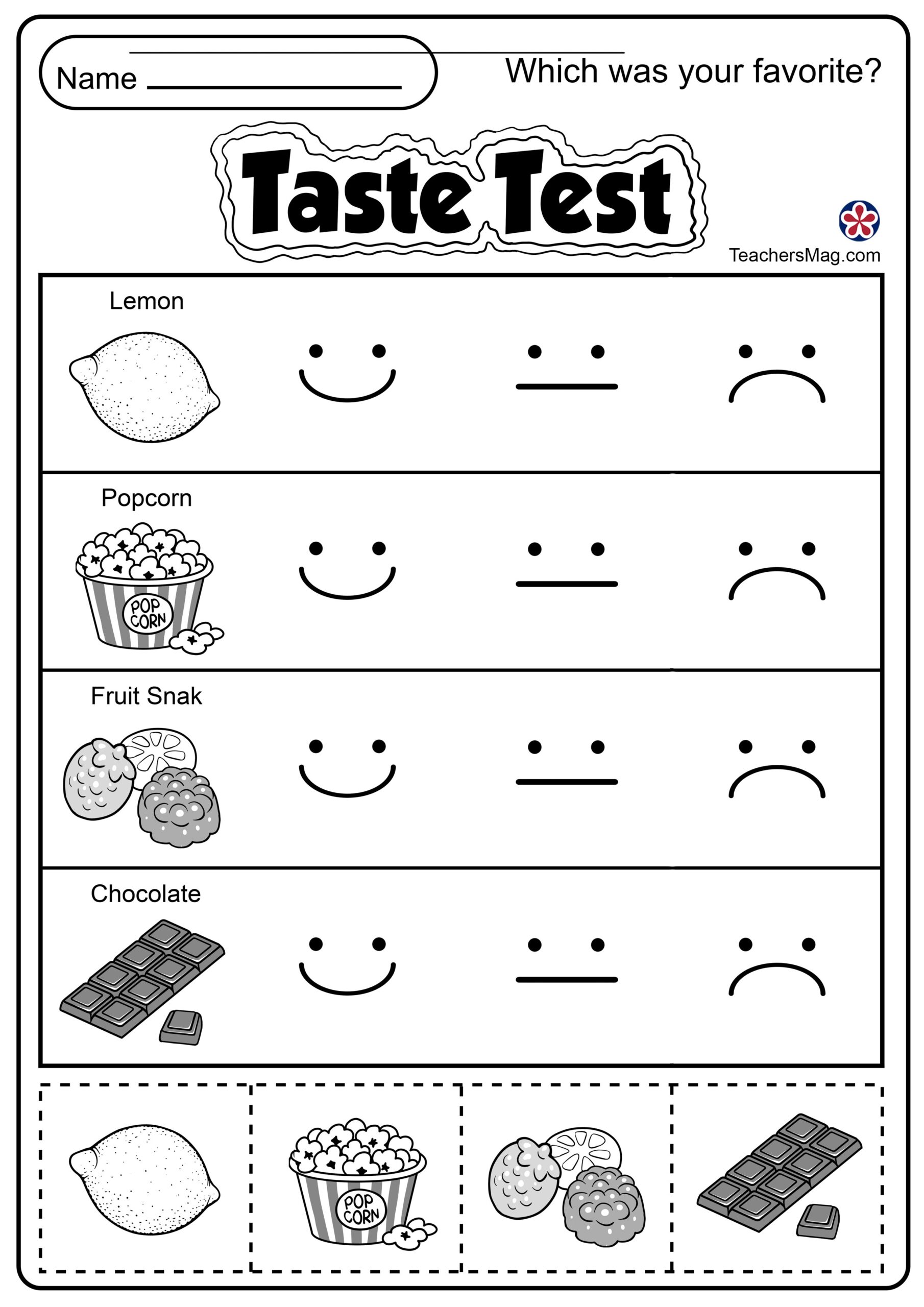 The Five Senses Taste Test TeachersMag