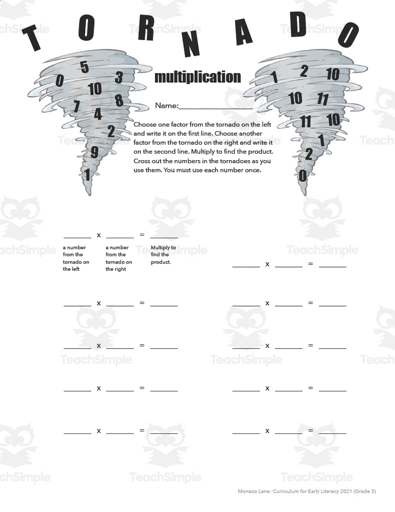 TORNADO TERMINOLOGY Worksheet WordMint