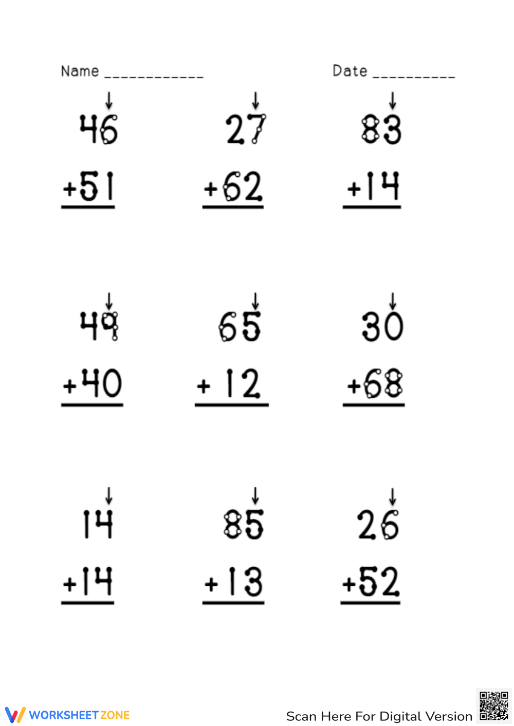Touch Math Addition And Subtraction Worksheets Worksheets Library
