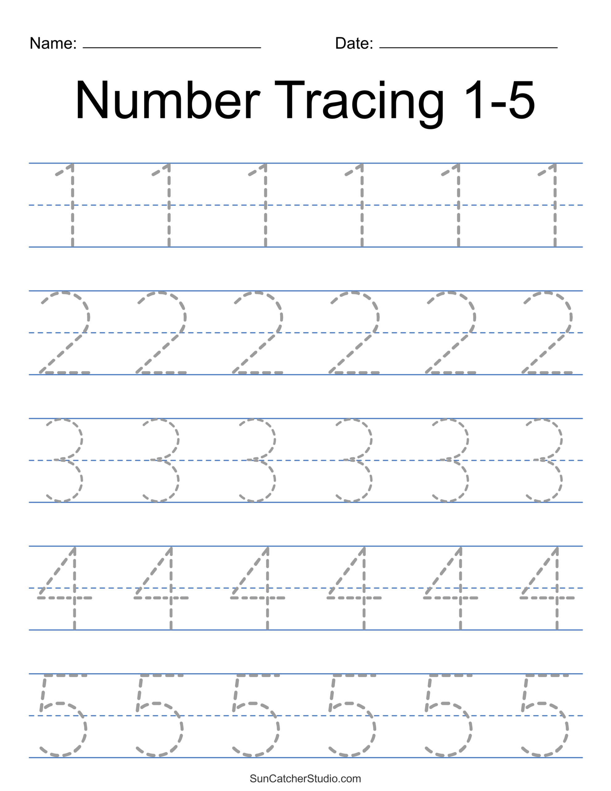 Tracing Numbers 1 10 Worksheets Free Printable Pdfs Teach Prints