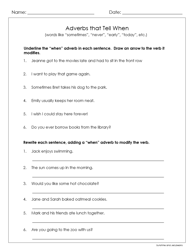 Types Of Adverbs Where When How 5 Practice Worksheets Grades 3 4 Made By Teachers Types Of Adverbs Where When How 5 Practice Worksheets Grades 3 4 Made By Teachers