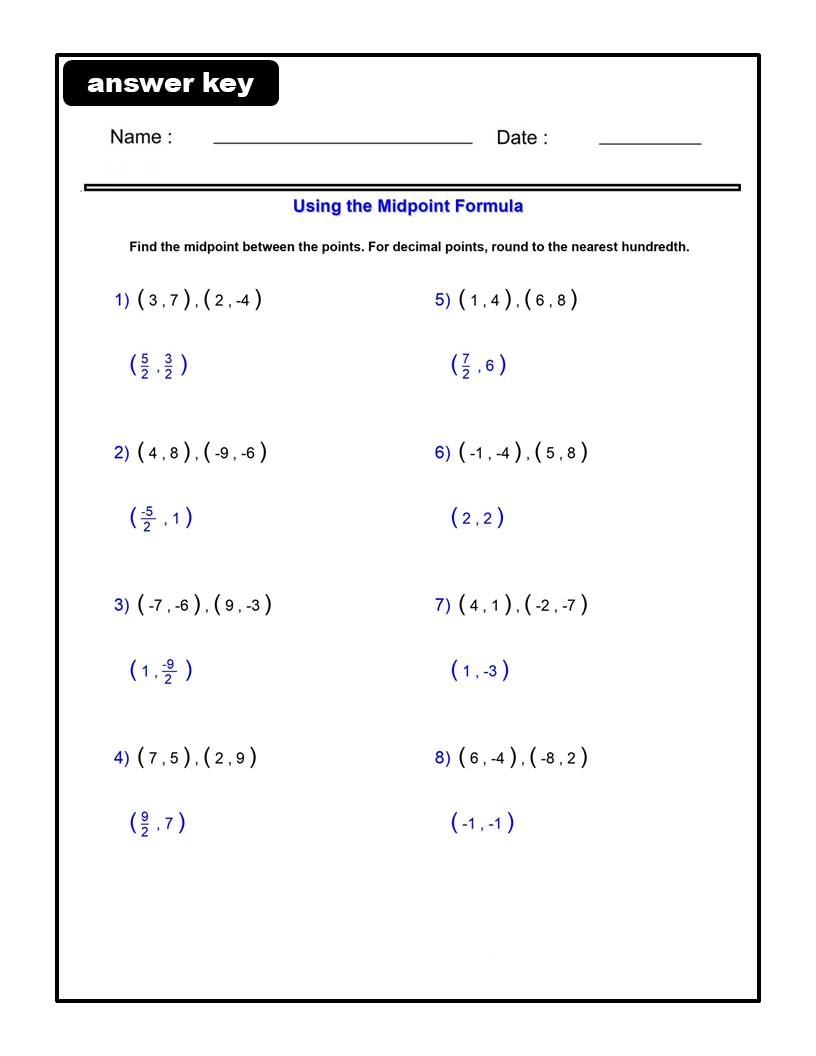Using The Midpoint Formula Worksheets Algebra 1 Radical Expressions Made By Teachers Using The Midpoint Formula Worksheets Algebra 1 Radical Expressions Made By Teachers