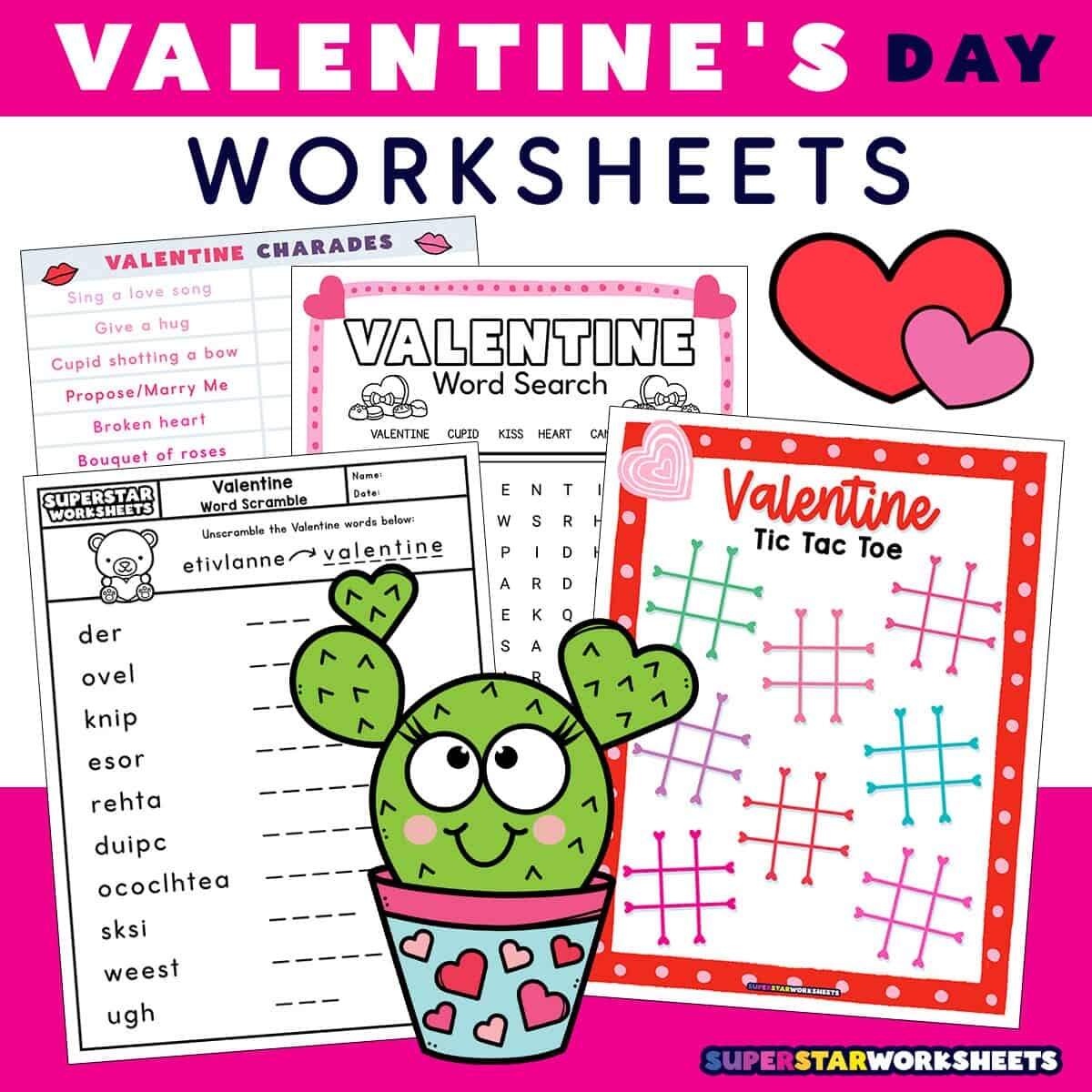 Valentine s Day Worksheets Free Printables Superstar Worksheets