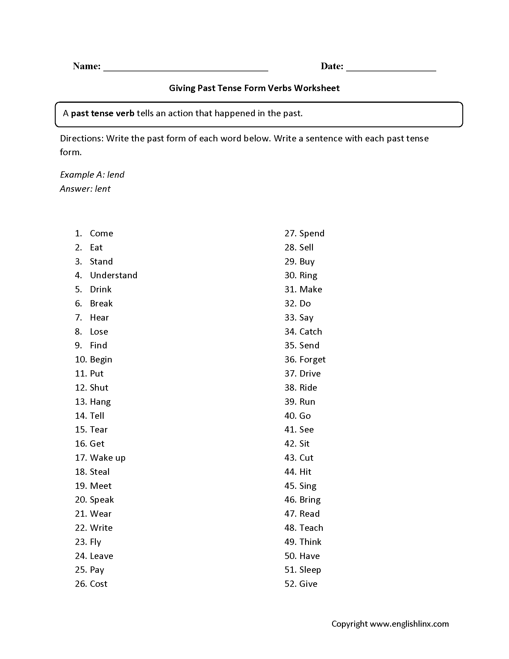 Verbs Worksheets Verbs Tenses Worksheets Verbs Worksheets Verbs Tenses Worksheets