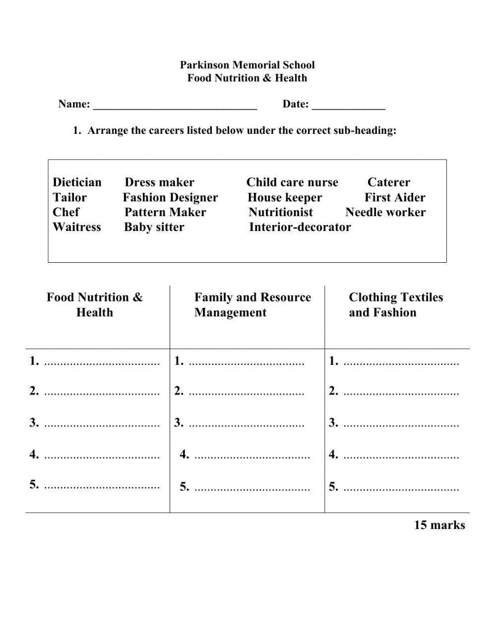 What Is Home Economics And Its Careers Worksheet Worksheets Library Storyboard That Economics Worksheet Creation